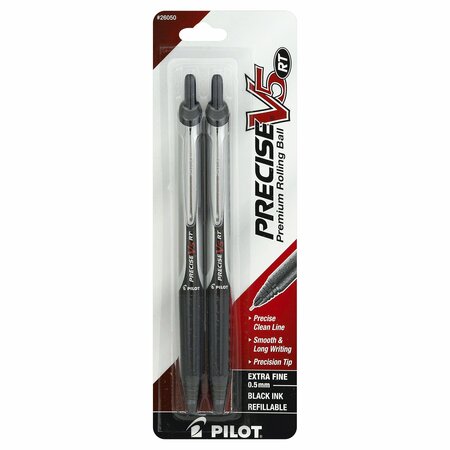 PILOT Precise V5 Rt Xf Black, 2PK 128414